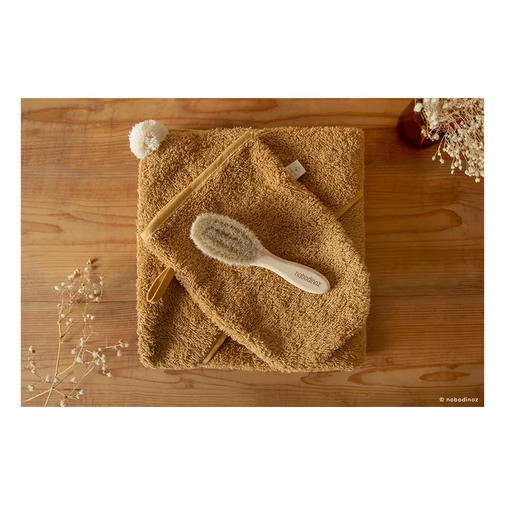 Accesorios de algodón orgánico para el baño So Cute - Set de 3 | Caramelo- Imagen del producto n°1
