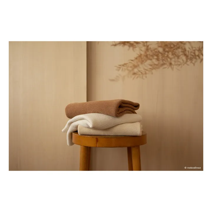 So Natural knitted blanket in organic cotton | Natural- Product image n°1