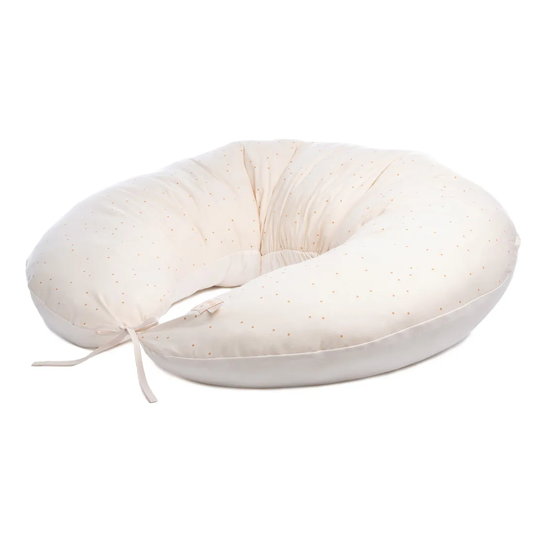 Nobodinoz - Luna Gatsby Nursing Pillow in Organic Cotton - Cream