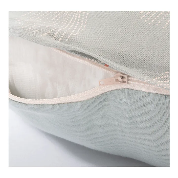 Luna Gatsby Nursing Pillow in Organic Cotton | Green water- Product image n°2