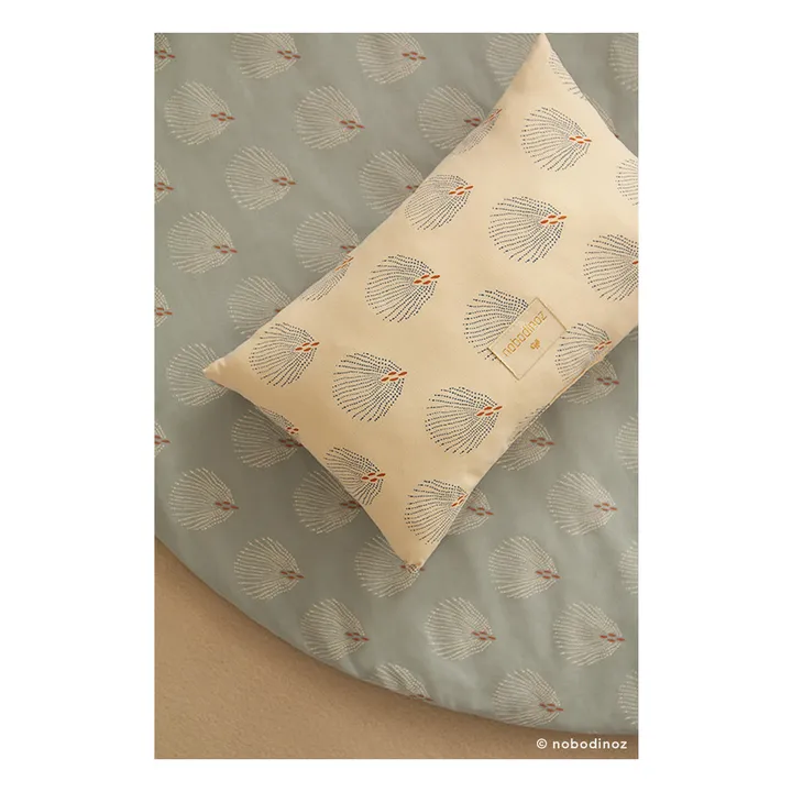 Laurel Gatsby organic cotton cushion | Cream- Product image n°1