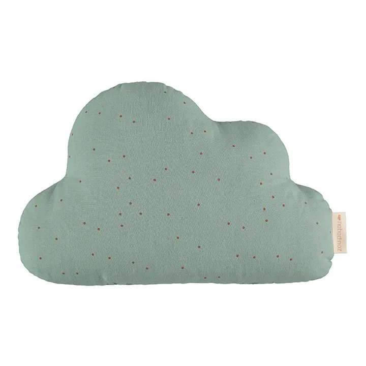 Cuscino nuvola in cotone bio | Verde acqua- Immagine del prodotto n°0