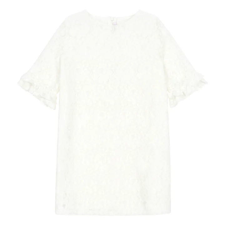 Vestido de encaje | Blanco- Imagen del producto n°0