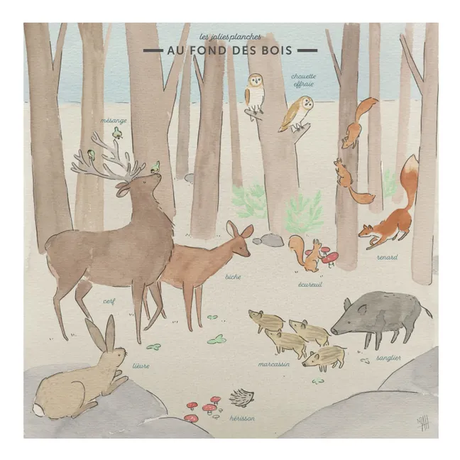 Mini-Poster Wilde Natur und Masking Tape - 5er-Set