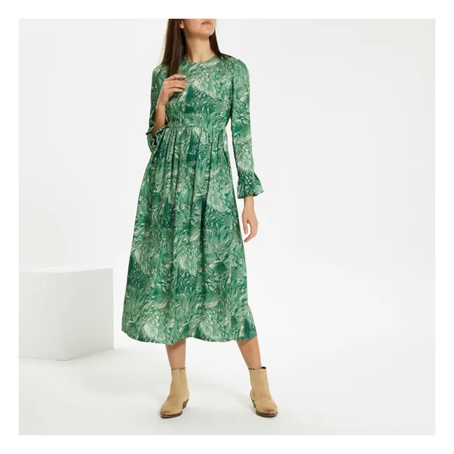 Vestido Seda mezclada Uma | Verde