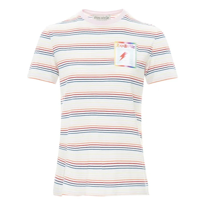 T-shirt Rainbowie a righe | Bianco- Immagine del prodotto n°0