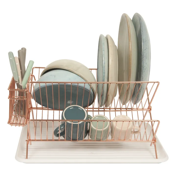 Metal Dish Rack | Copper red- Product image n°2