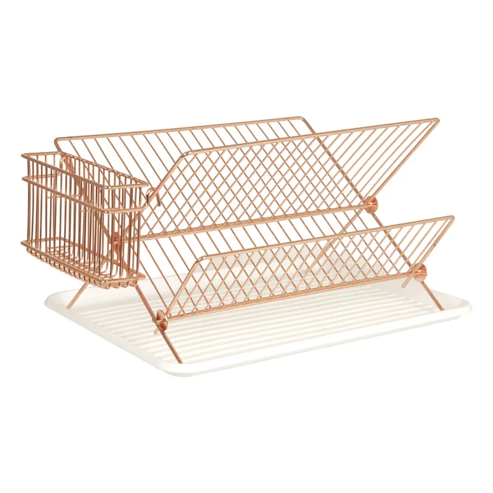 Metal Dish Rack | Copper red- Product image n°0