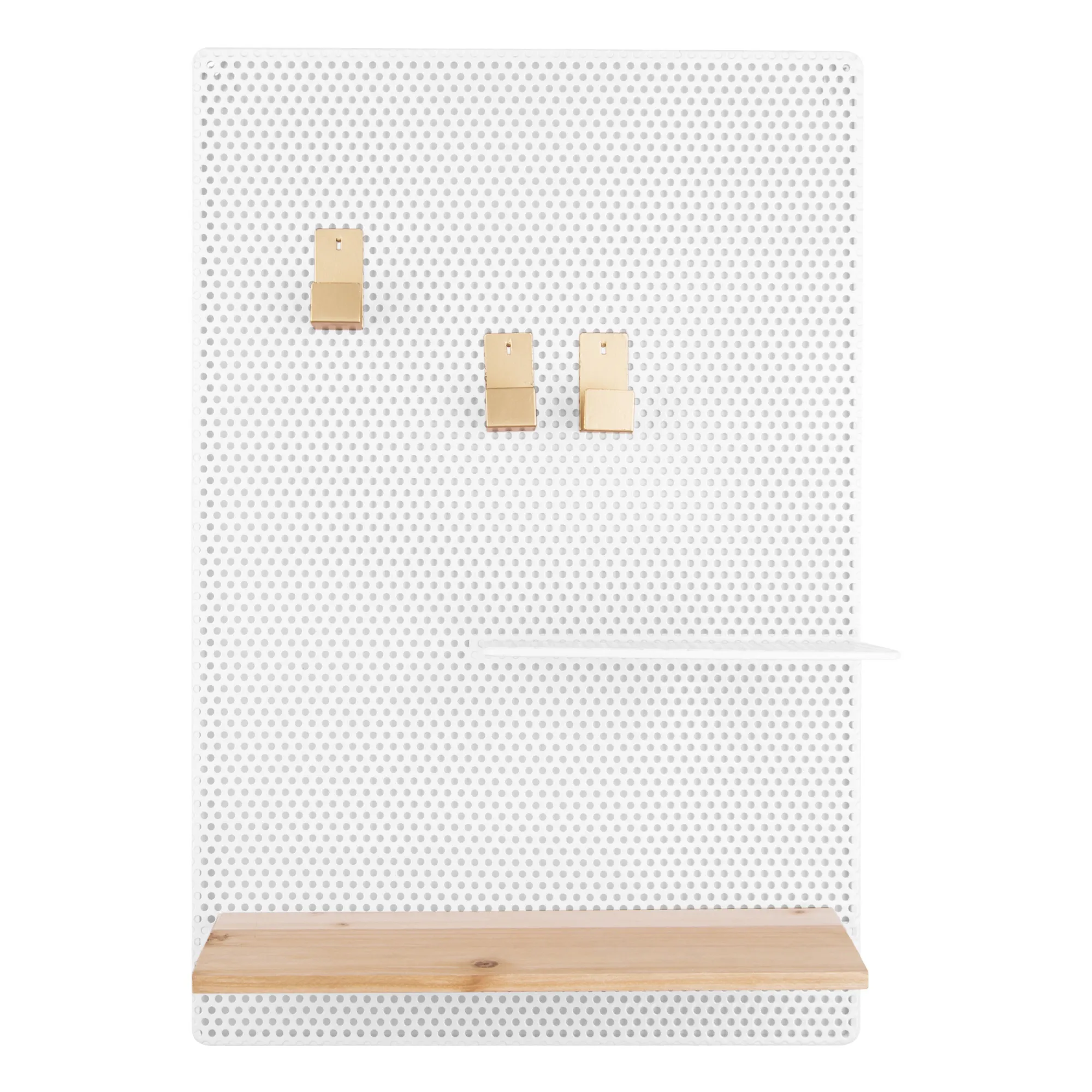 Present Time White Perforated Metal Memo Board