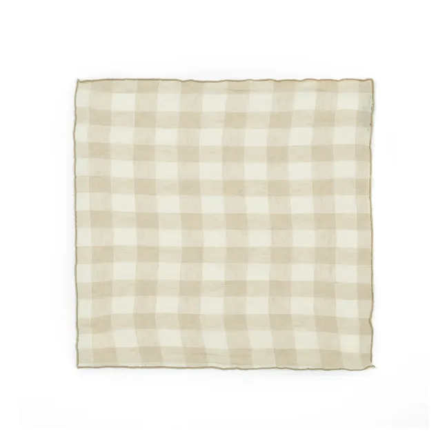 Bourdon napkin in vintage canvas | Cream