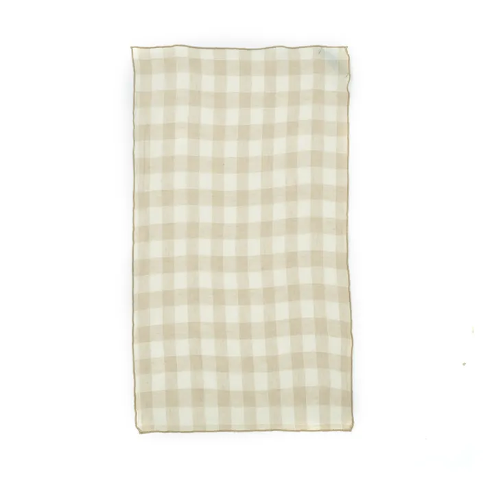 Bourdon tea towel in vintage canvas | Cream- Product image n°1