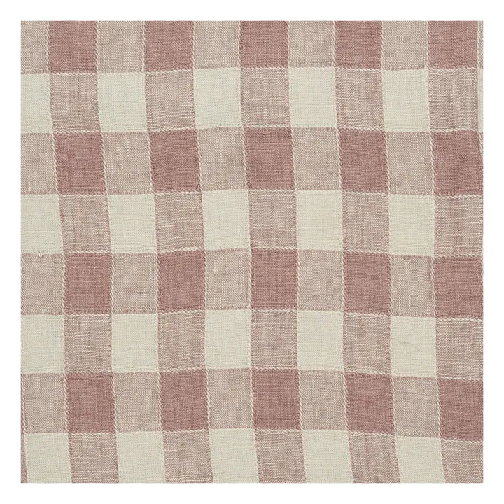 Bourdon tablecloth in vintage canvas | Rosewood- Product image n°1