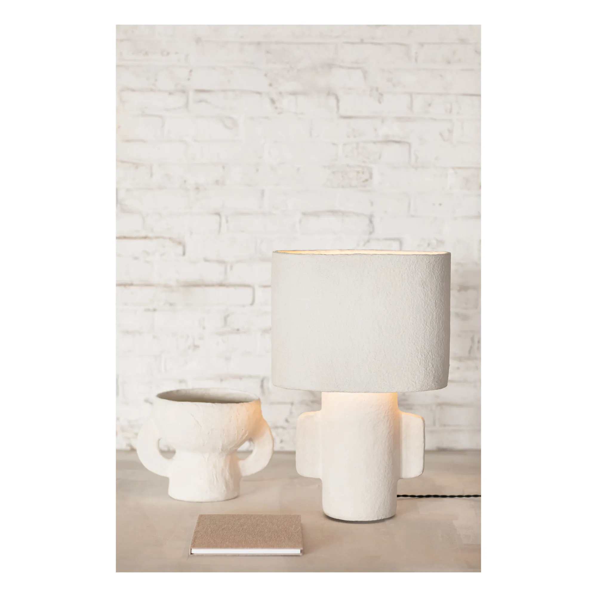 Earthy table lamp | White- Product image n°6