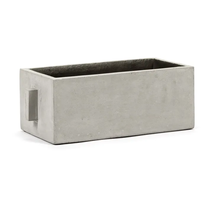 Jardinera rectangular en cemento | Gris- Imagen del producto n°0