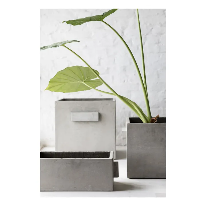 Jardinera rectangular en cemento | Gris- Imagen del producto n°1