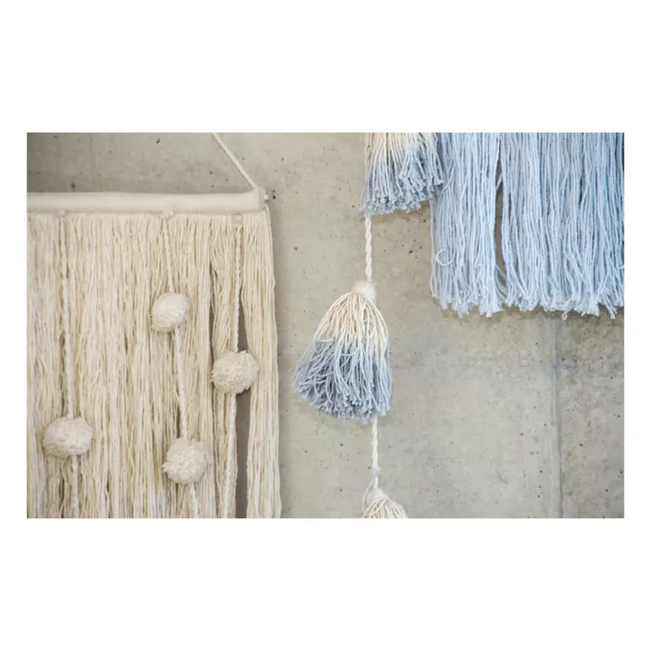 Ghirlanda pompons tie dye | Azzurro fiordaliso- Immagine del prodotto n°1
