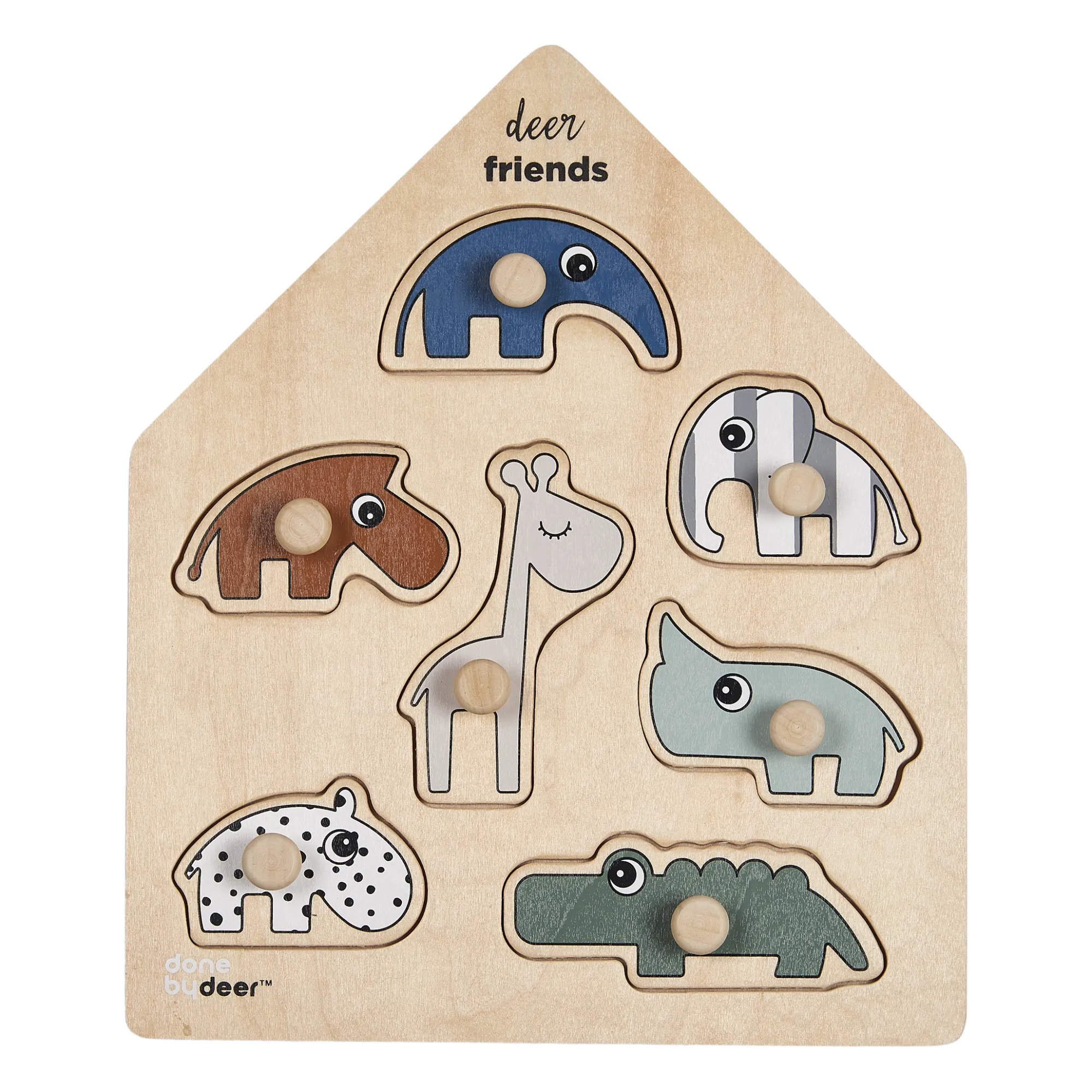 Done by deer - Puzzle Deer friends en bois (Done by deer) - Image 1