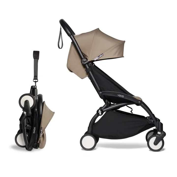 Poussette YOYO² 6+, châssis noir | Taupe- Image produit n°0