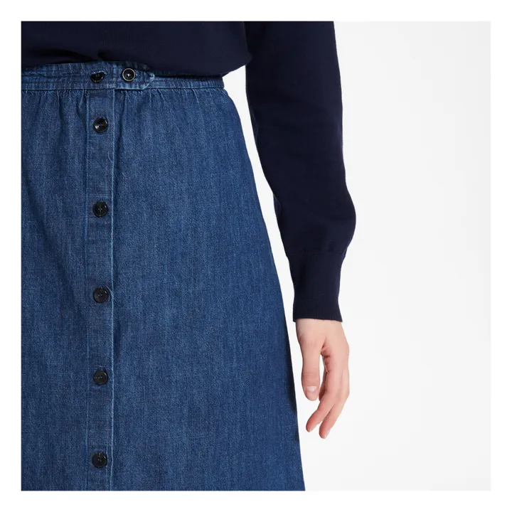 A.P.C. - Denim Deauville Skirt - Indigo blue | Smallable