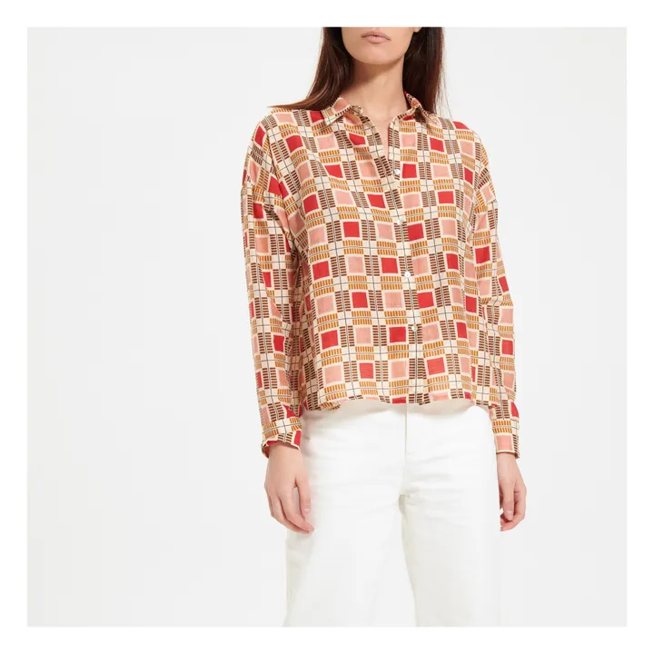Camisa Algodón Seda Darius | Rosa- Imagen del producto n°2