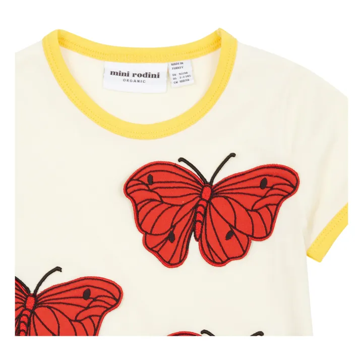 Butterfly Organic Cotton T-shirt | White- Product image n°1