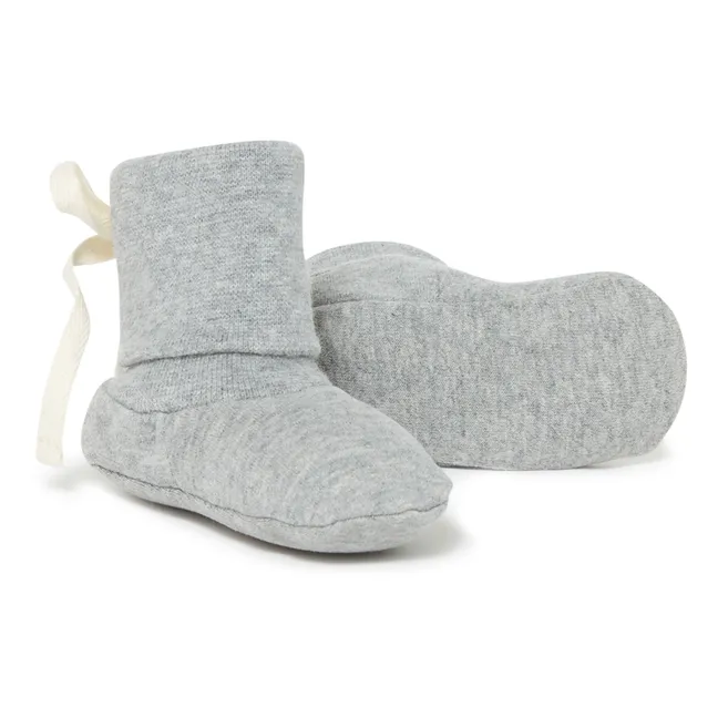 Chaussons Baby Ribbed Coton Bio | Gris