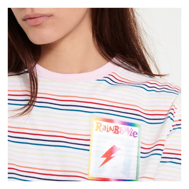 T-shirt Rainbowie a righe | Bianco- Immagine del prodotto n°4