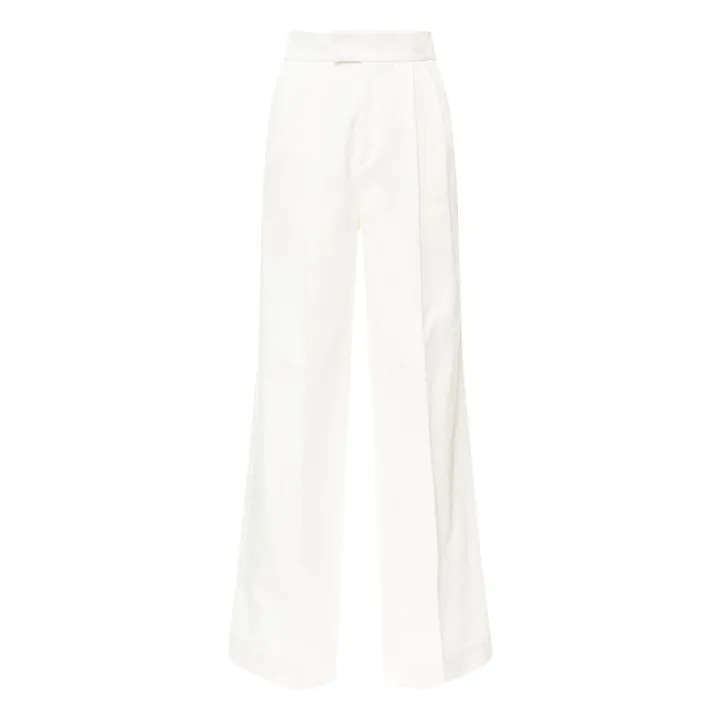 Pantalone in gabardine di cotone Joplin | Bianco- Immagine del prodotto n°0