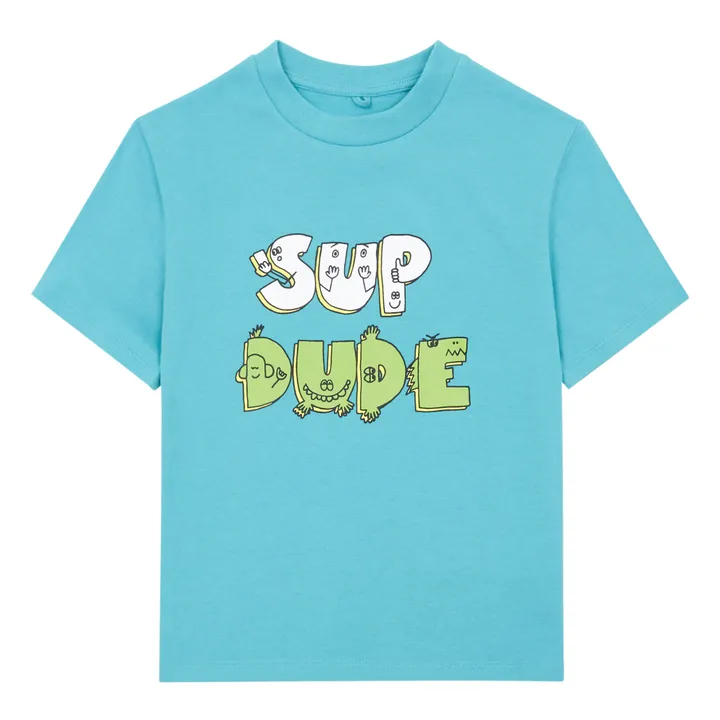 Camiseta Algodón Bio Sup Dude | Azul Cielo- Imagen del producto n°0