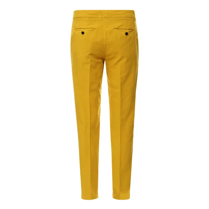 Pantaloni in cotone e Lino  | Giallo senape- Immagine del prodotto n°3