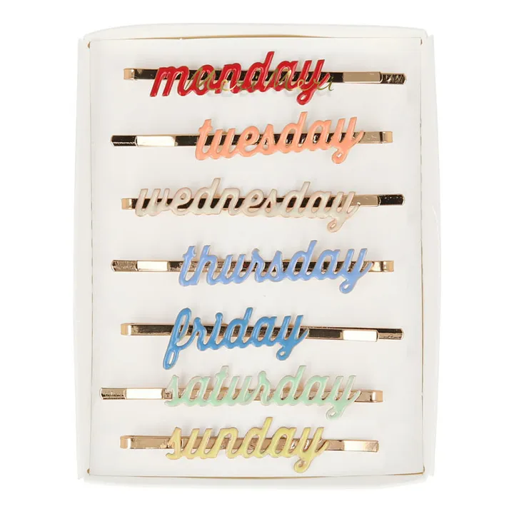 Barrettes jours de la semaine - Set de 7- Image produit n°0