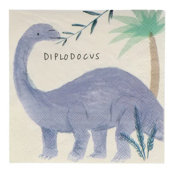 Papierservietten Dinosaurier - 16-Set
