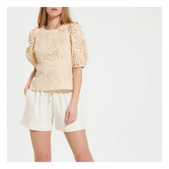 Nedji Embroidered Blouse | Cream- Product image n°2