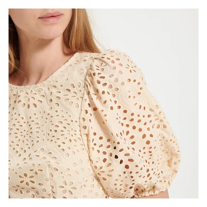 Nedji Embroidered Blouse | Cream- Product image n°4