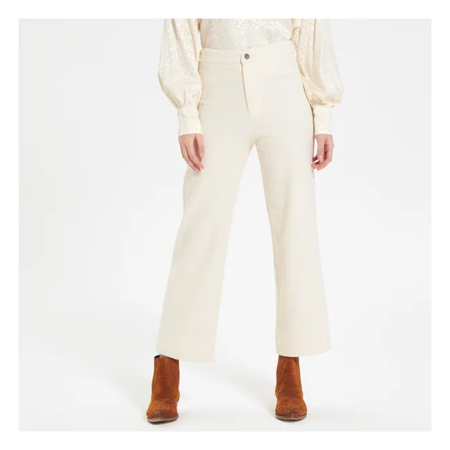 Pantalon Jersey Bouclette Gang | Ivoire