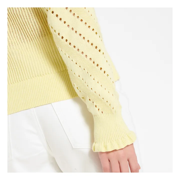 Pull traforato in maglia  | Verde chiaro- Immagine del prodotto n°5
