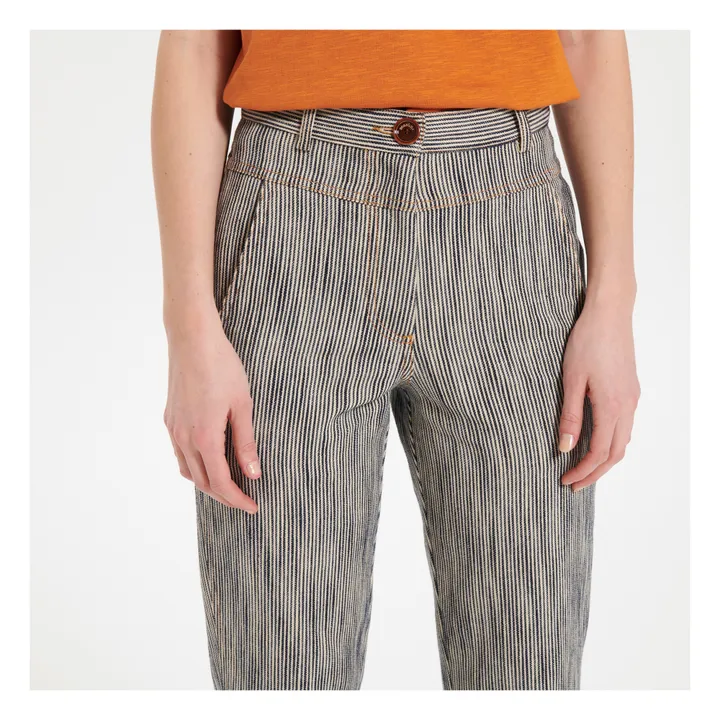 Striped Hadley Trousers | Navy blue- Product image n°4