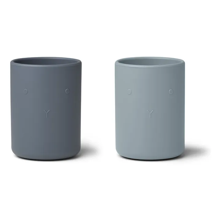 Ethan Silicone Cups - Set of 2 | Blue- Product image n°0