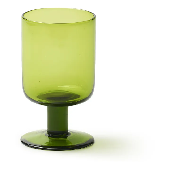 Verre à vin Bloom | Vert olive- Image produit n°0