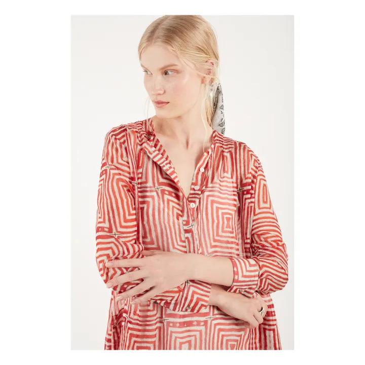 Vestido Seda Louisiane Carmina | Rojo- Imagen del producto n°3