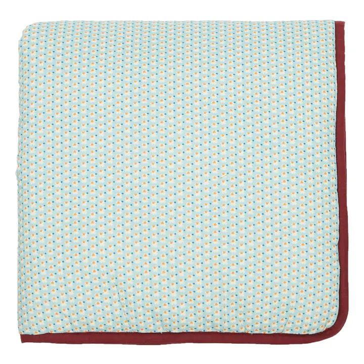 Manta patchwork de algodón Suzanne | Azul- Imagen del producto n°0