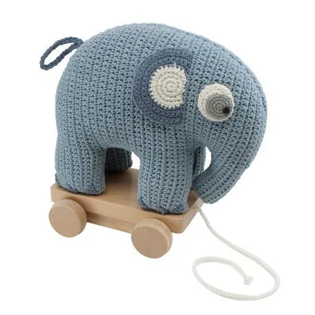 Elephant on Wheels | Grey blue- Product image n°0