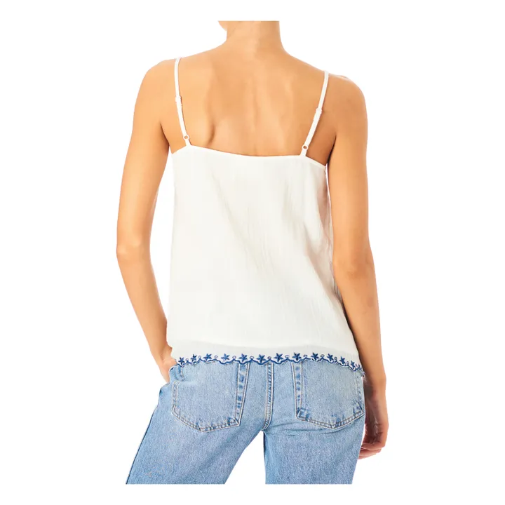 Celia embroidered top | White- Product image n°2