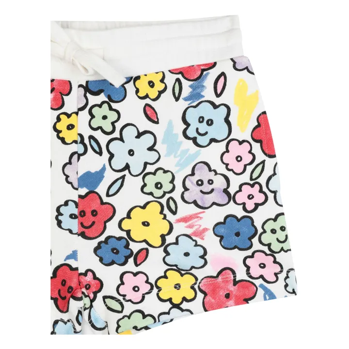 Shorts Molton aus Bio-Baumwolle Fleurs | Seidenfarben- Produktbild Nr. 1