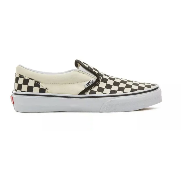 Checkered Slip-ons | White