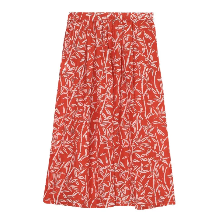 Mendes Silk Skirt | Red- Product image n°5