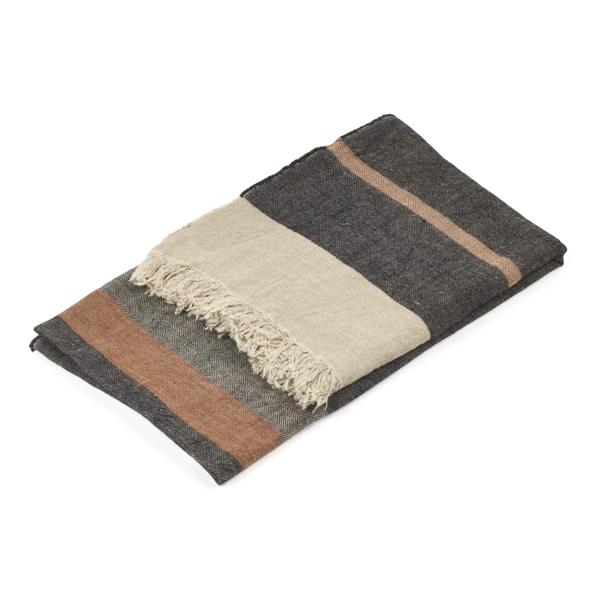 Libeco Black Belgian Beach Towel