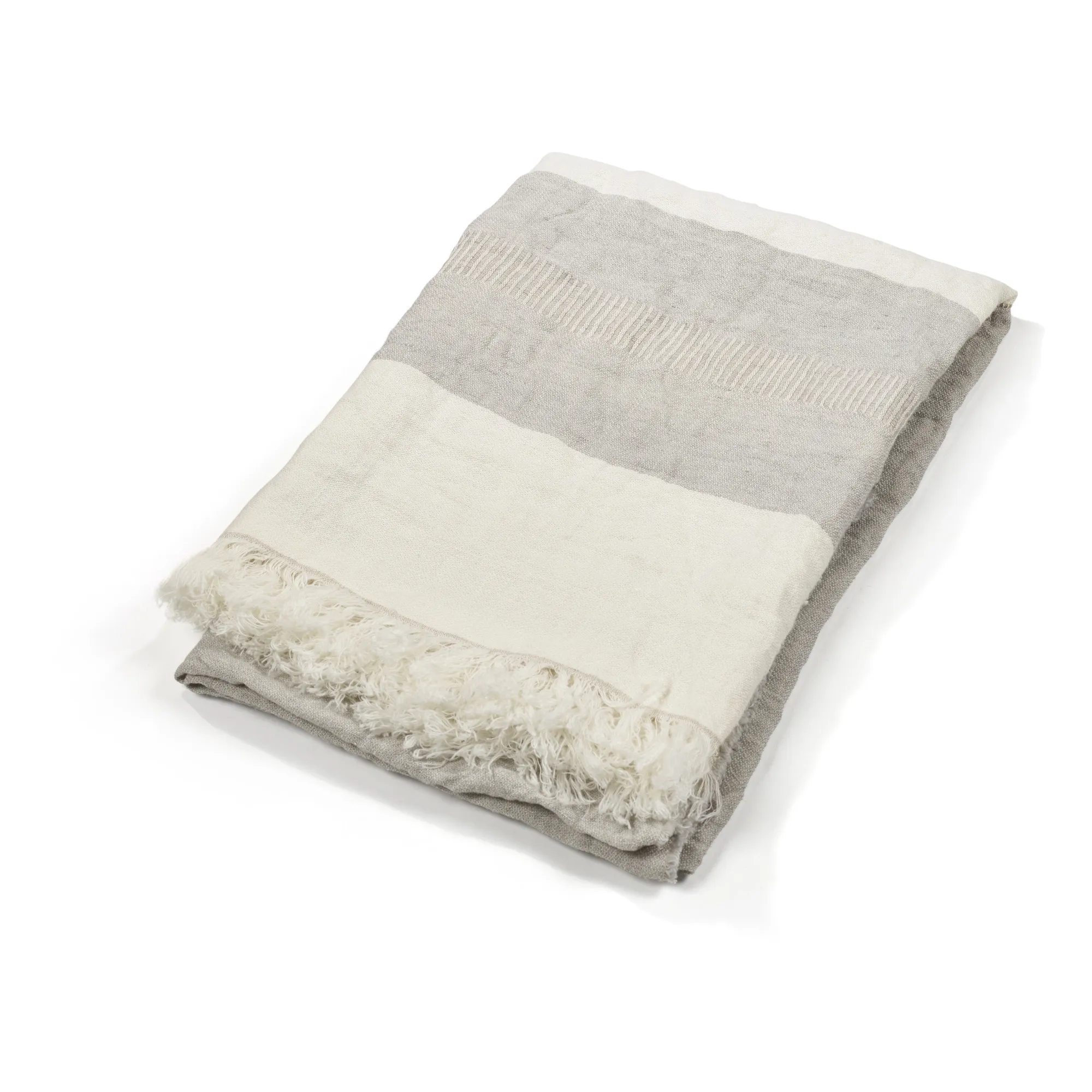 Libeco Light Grey Belgian Beach Towel