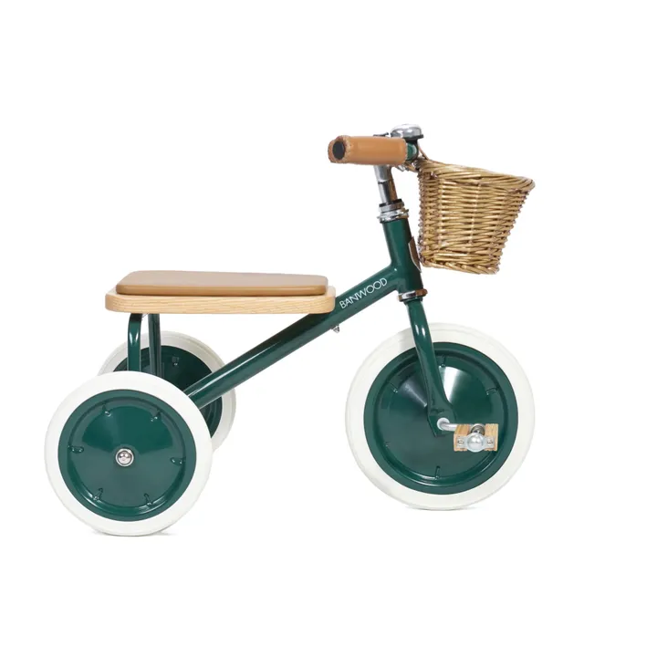 Dreirad aus Metall und Holz | Grün- Produktbild Nr. 0