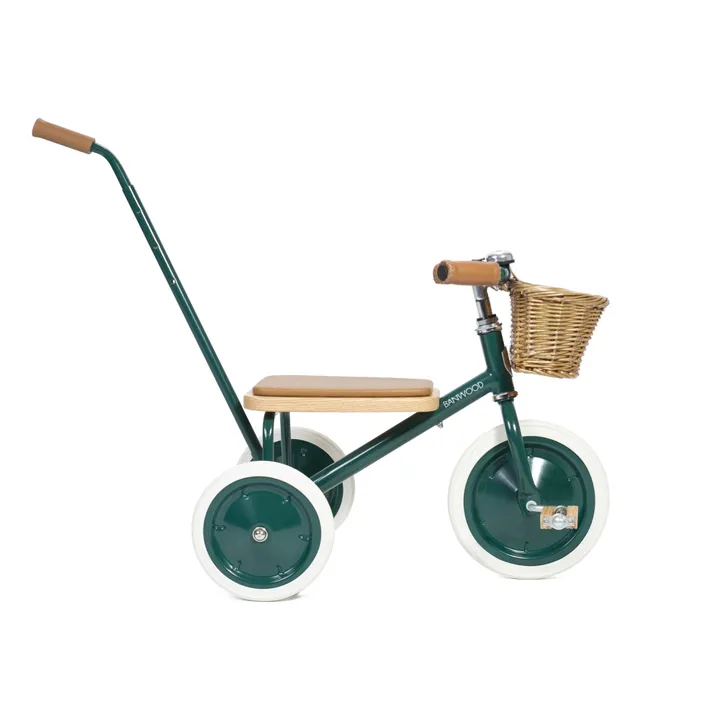 Dreirad aus Metall und Holz | Grün- Produktbild Nr. 3